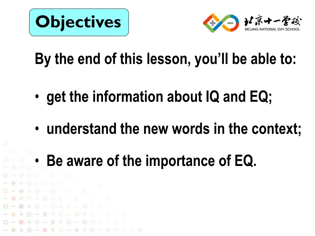 objectives