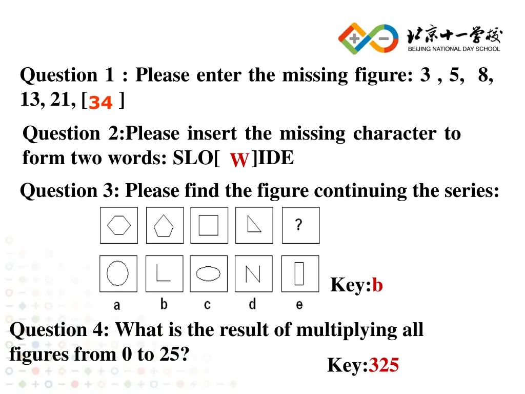 question 1 please enter the missing figure