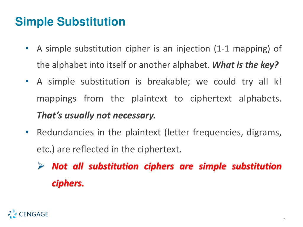 simple substitution
