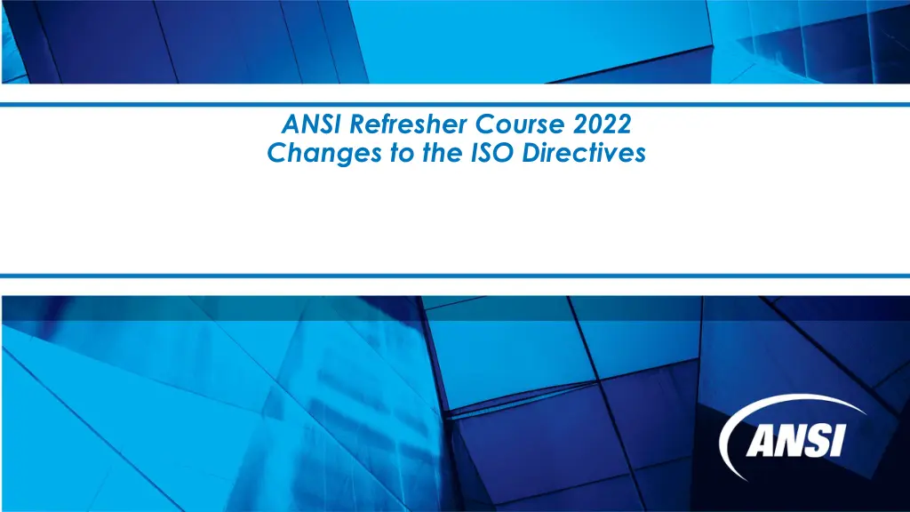 ansi refresher course 2022 changes