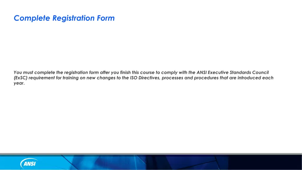 complete registration form