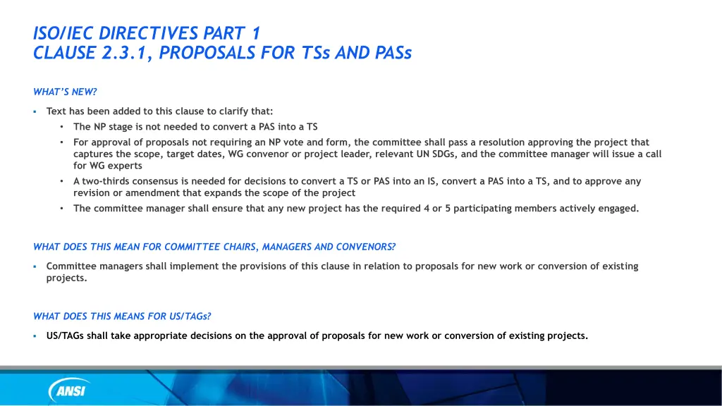 iso iec directives part 1 clause 2 3 1 proposals