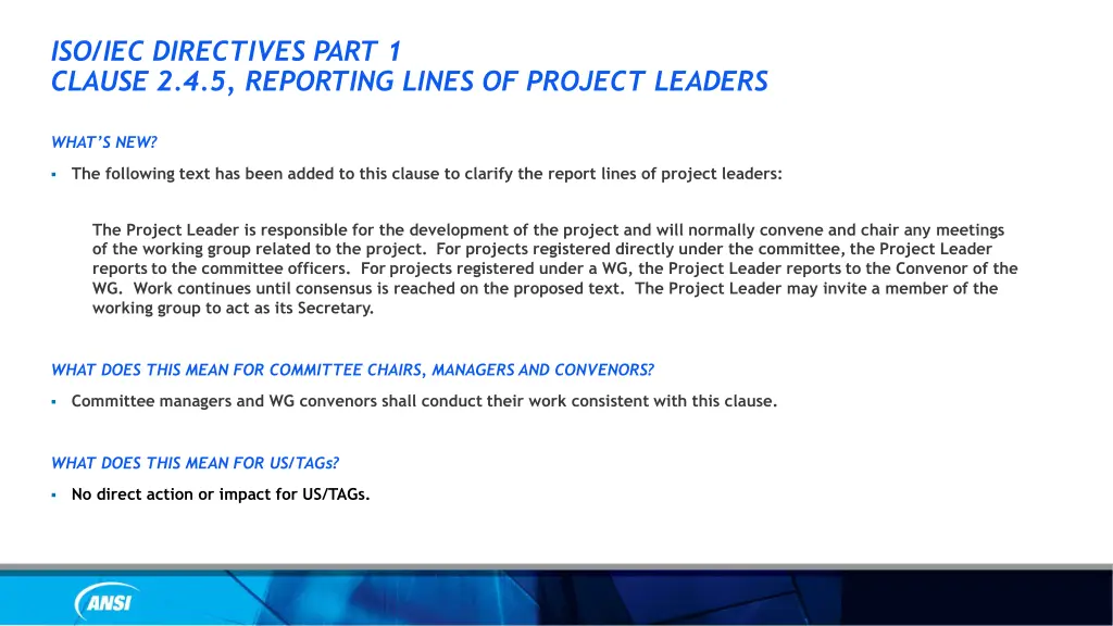 iso iec directives part 1 clause 2 4 5 reporting
