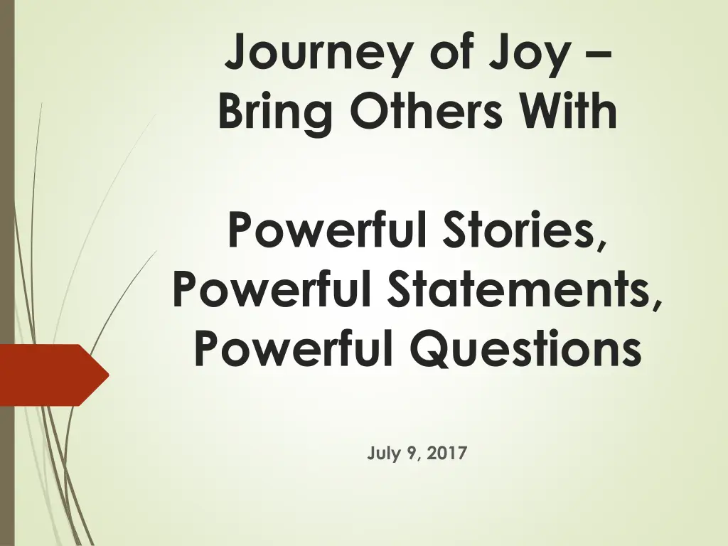 journey of joy bring others with
