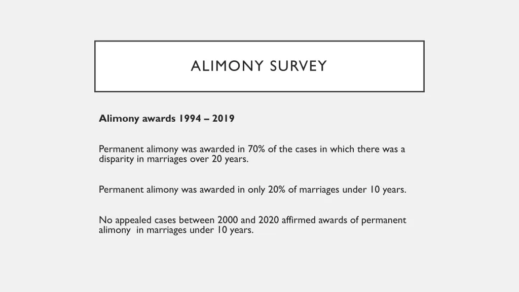 alimony survey