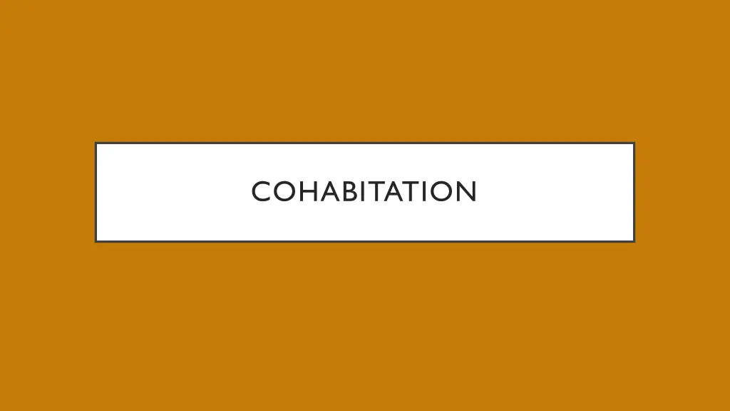 cohabitation