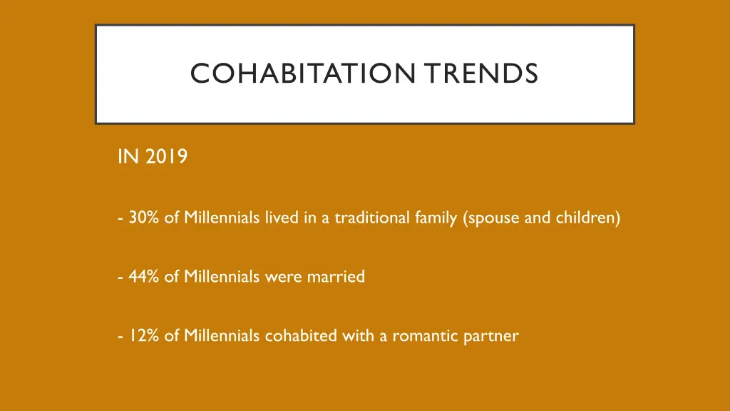 cohabitation trends