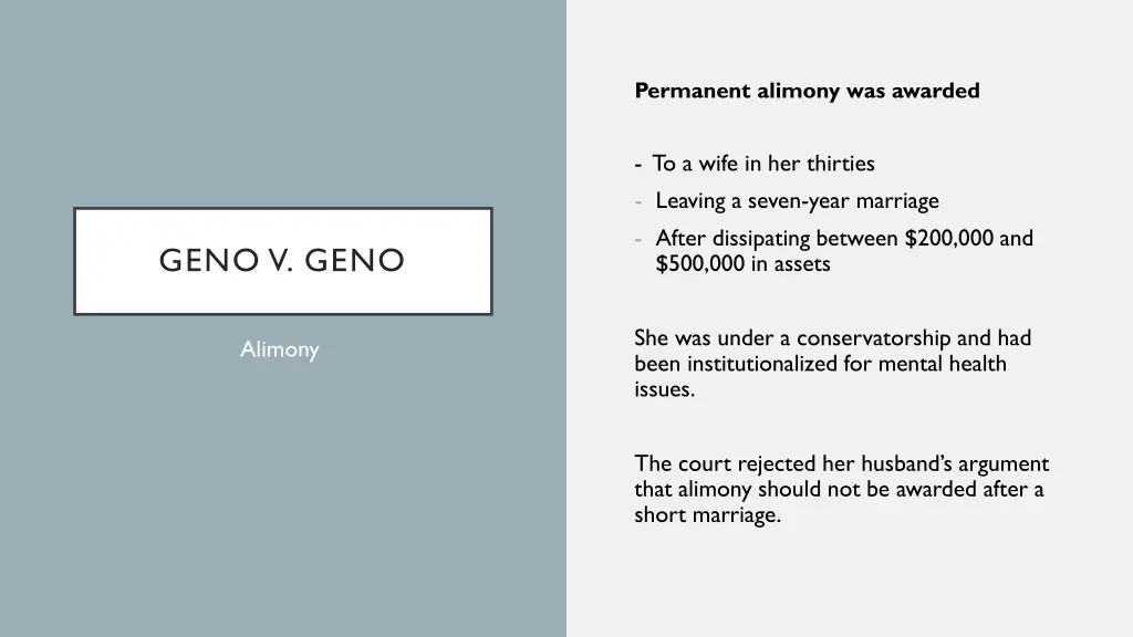 permanent alimony was awarded