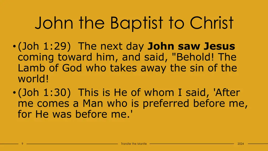 john the baptist to christ
