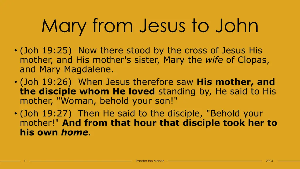 mary from jesus to john