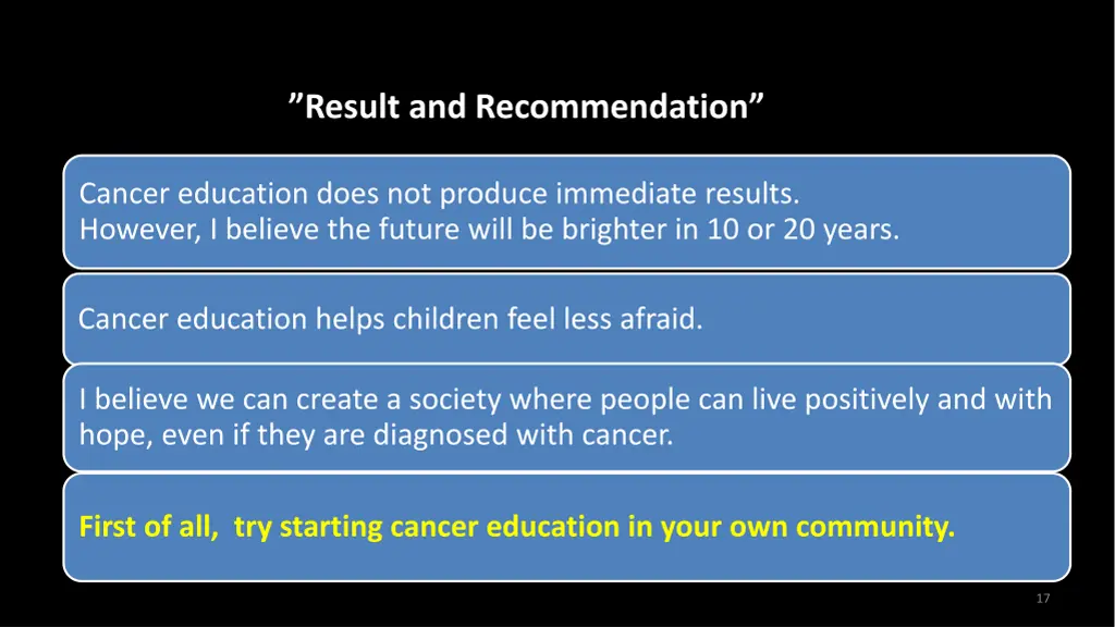 result and recommendation
