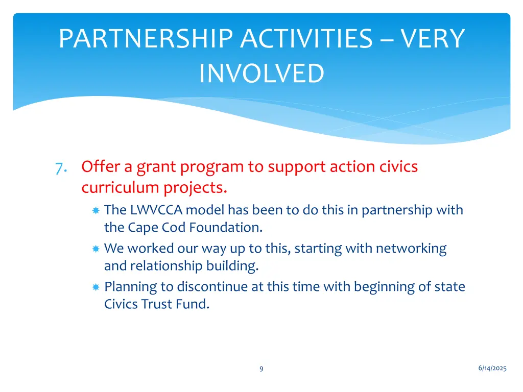 partnership activities very involved 1