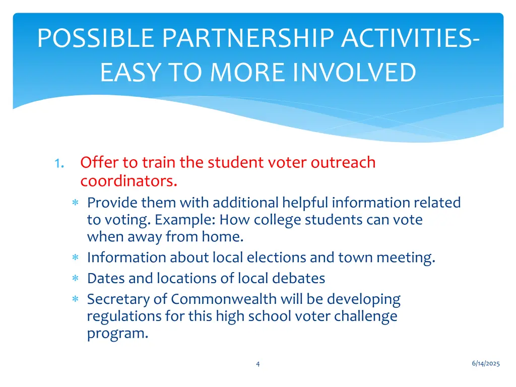 possible partnership activities easy to more