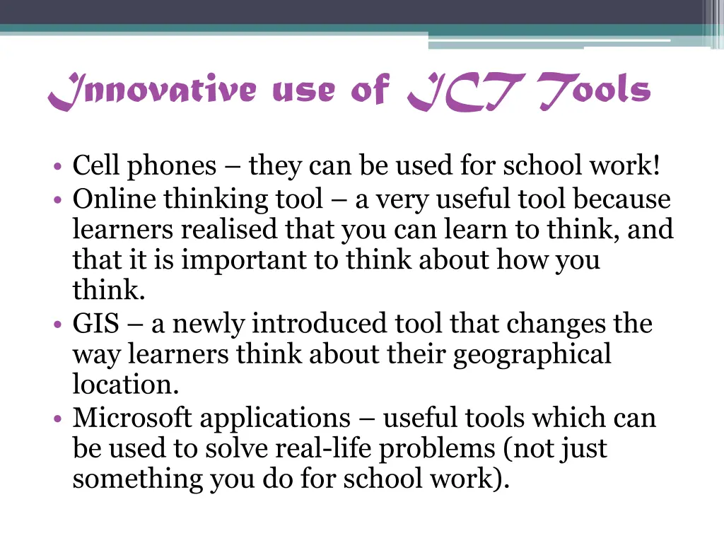 innovative use of ict tools