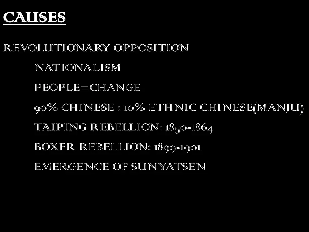 causes causes