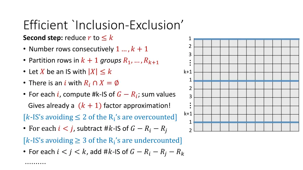 efficient inclusion exclusion