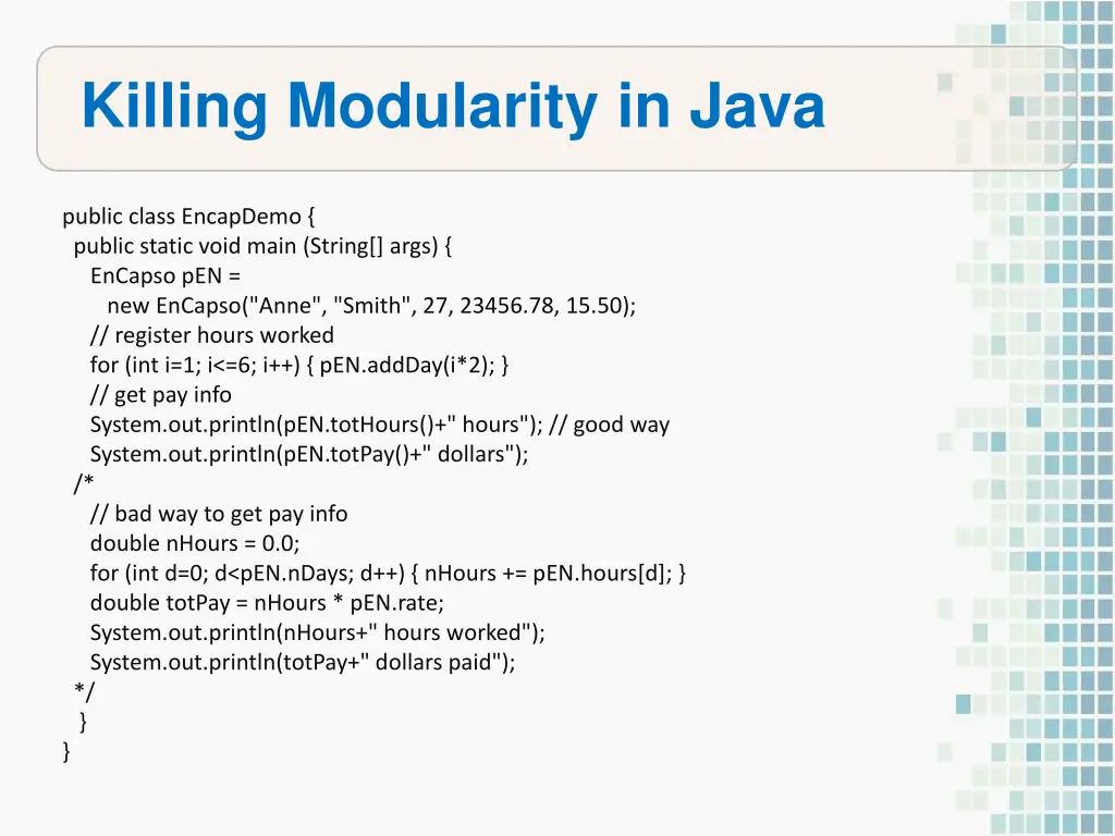 killing modularity in java
