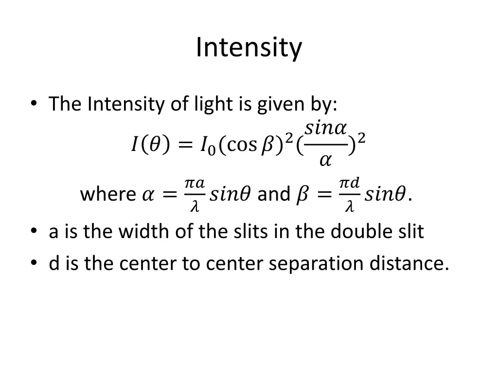 intensity