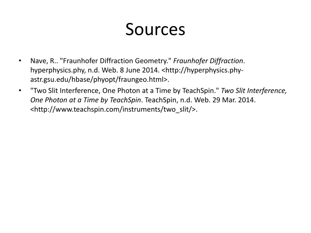 sources