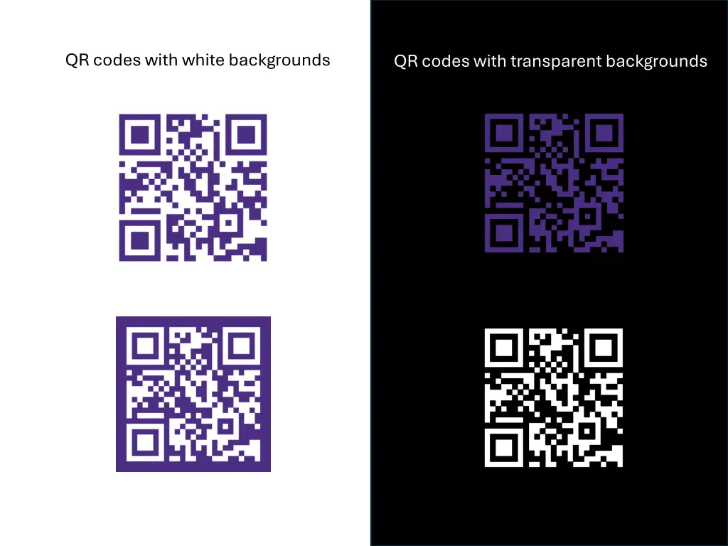 qr codes with white backgrounds