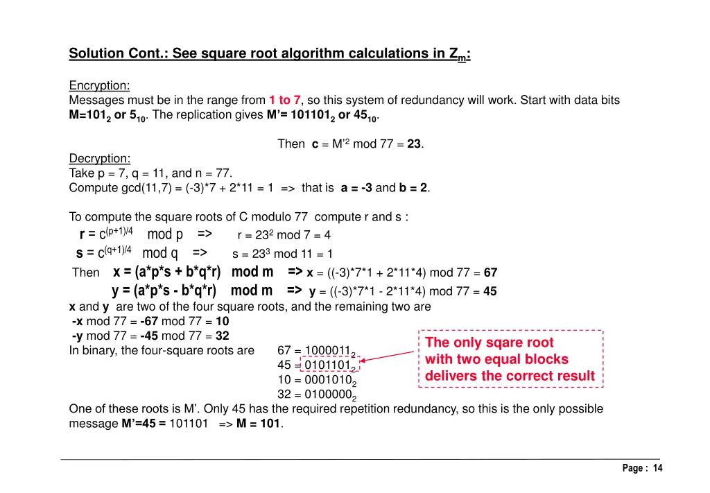 solution cont see square root algorithm