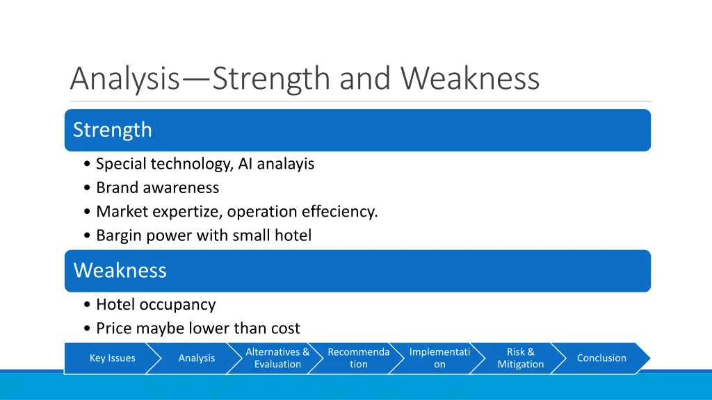 analysis strength and weakness
