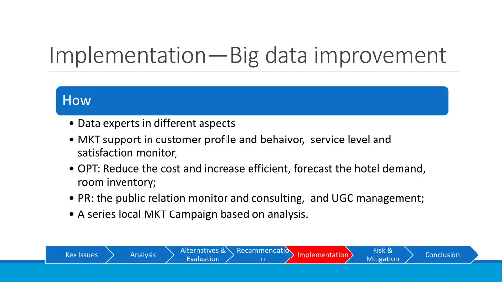 implementation big data improvement 1