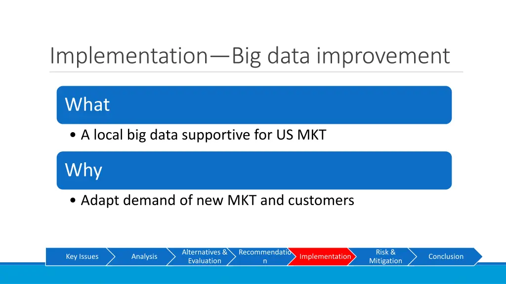 implementation big data improvement