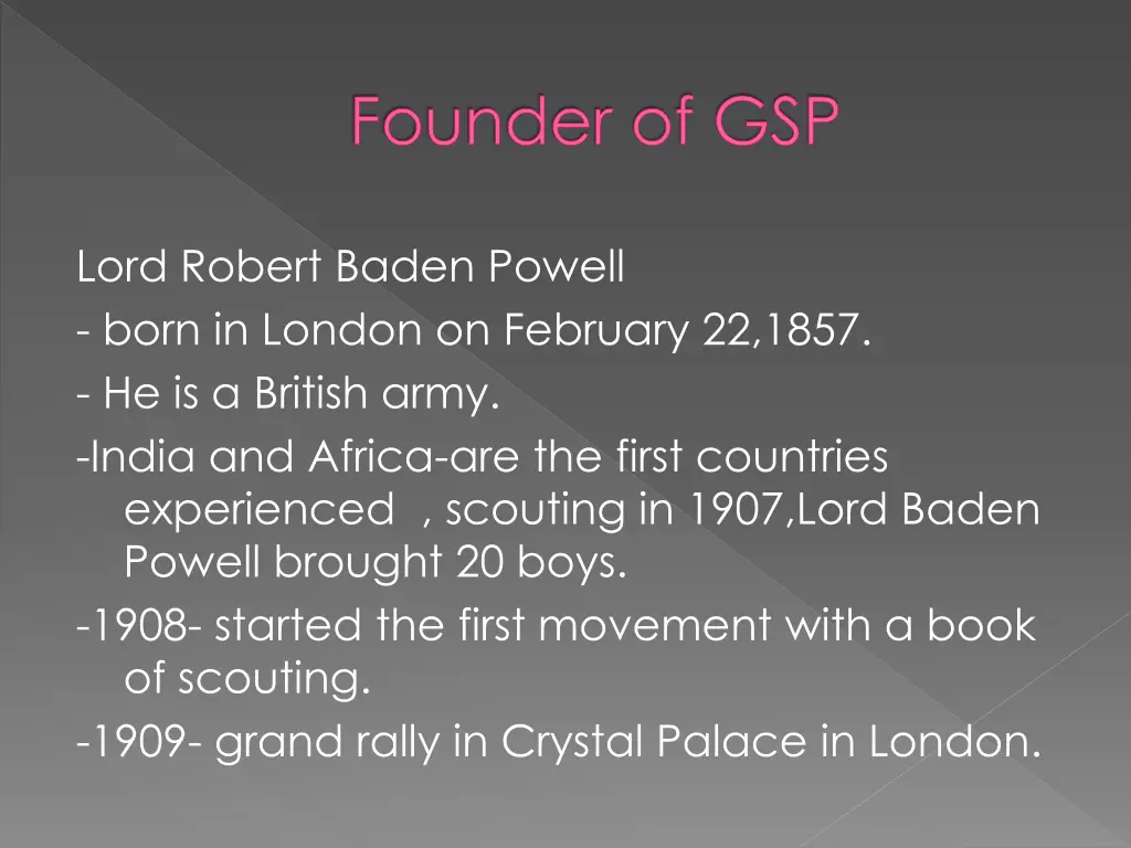 founder of gsp