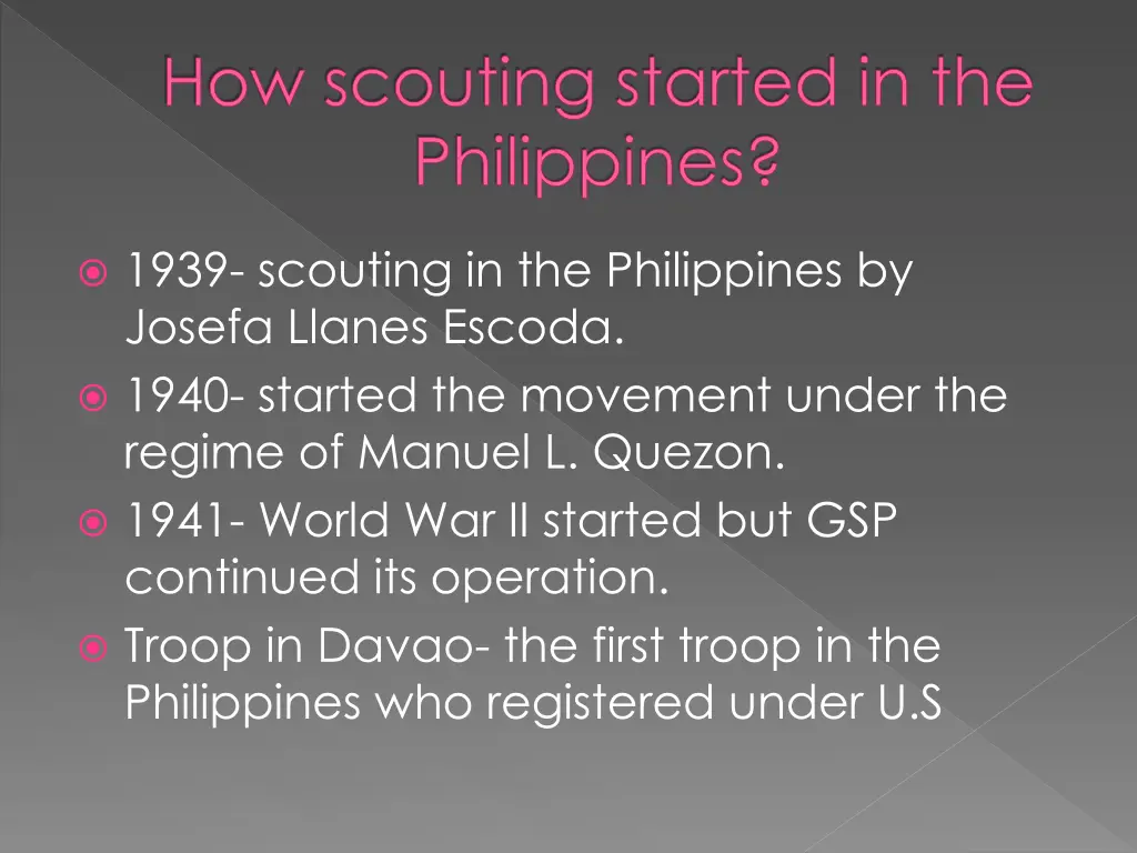 how scouting started in the philippines