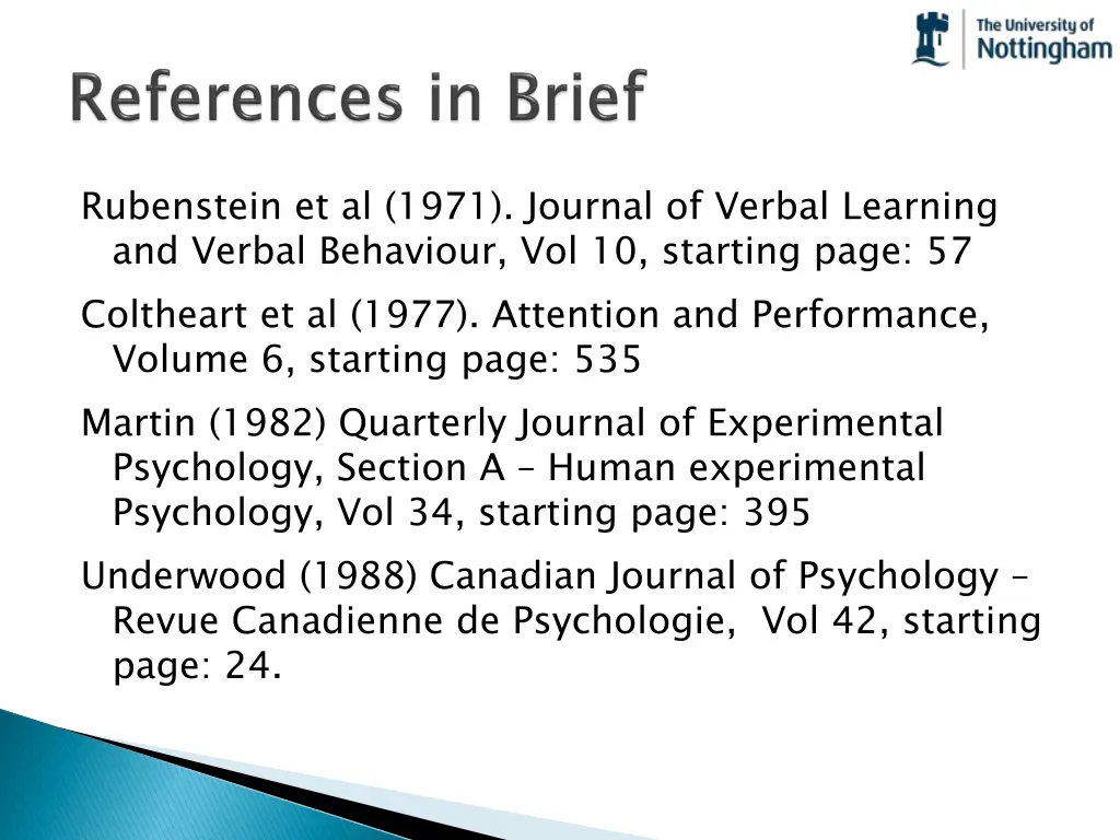 rubenstein et al 1971 journal of verbal learning