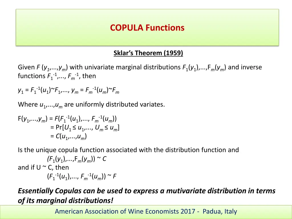 copula functions 1