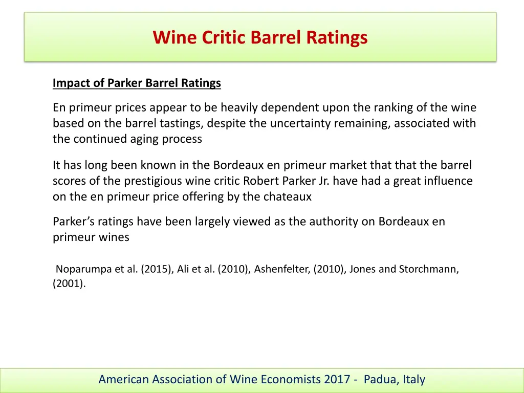 wine critic barrel ratings