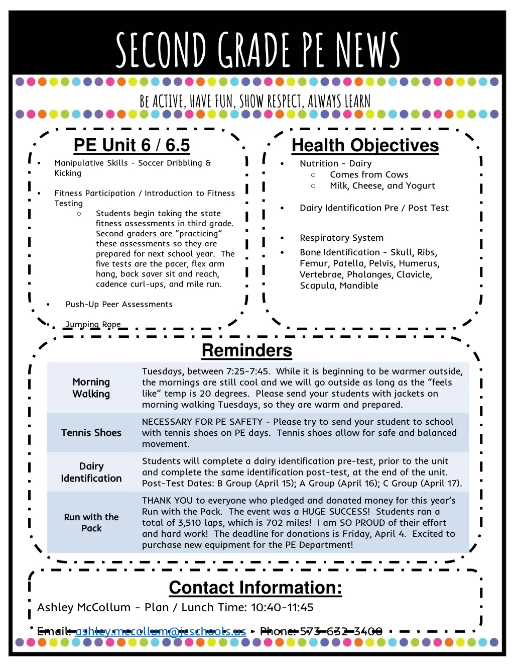 second grade pe news