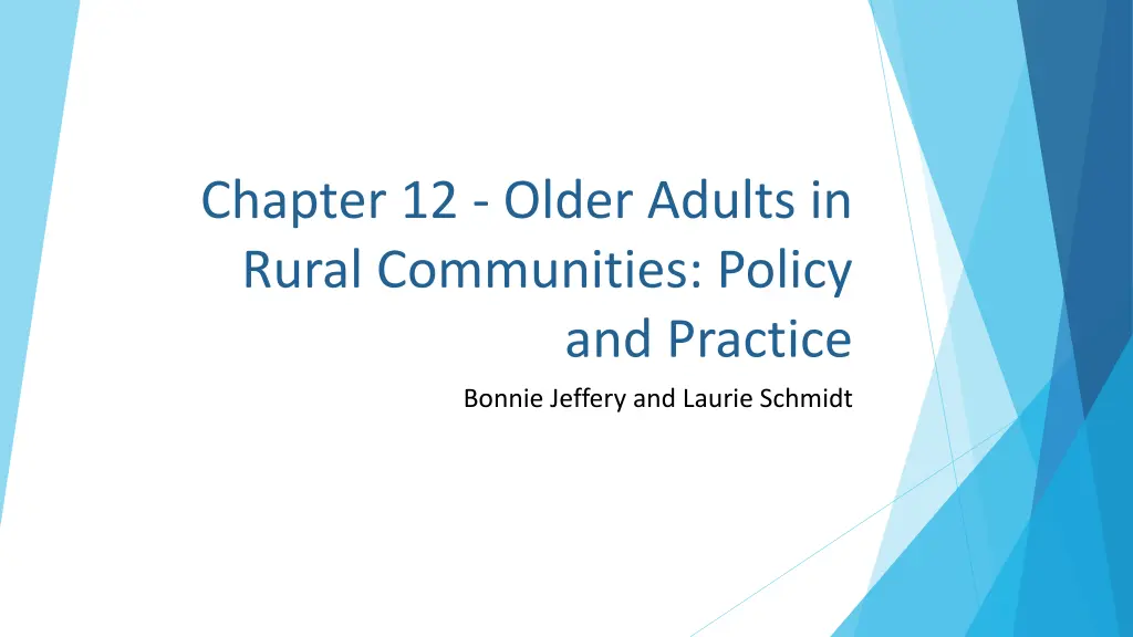 chapter 12 older adults in rural communities