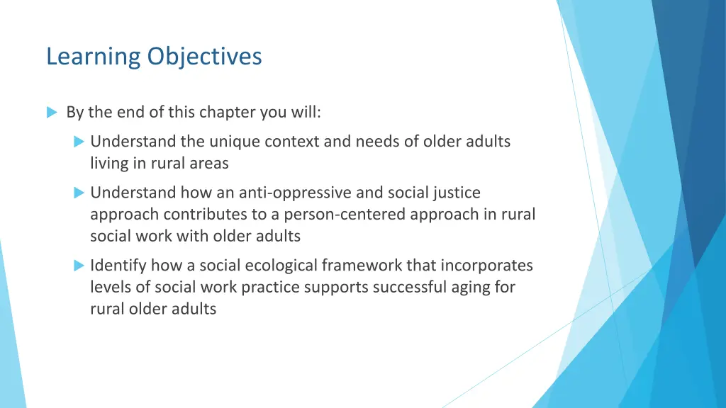 learning objectives