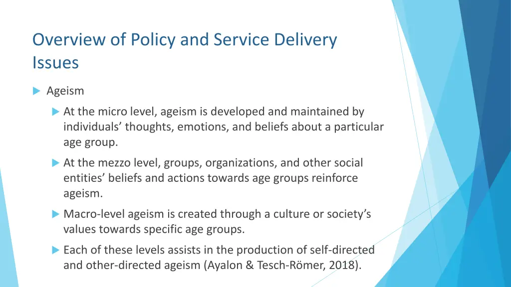 overview of policy and service delivery issues 1
