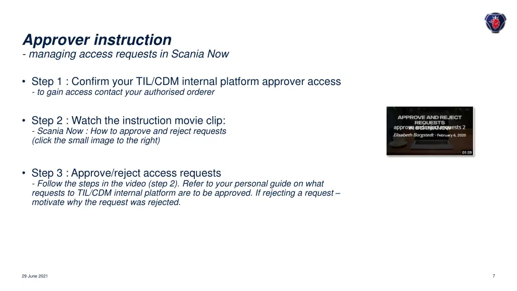 approver instruction managing access requests