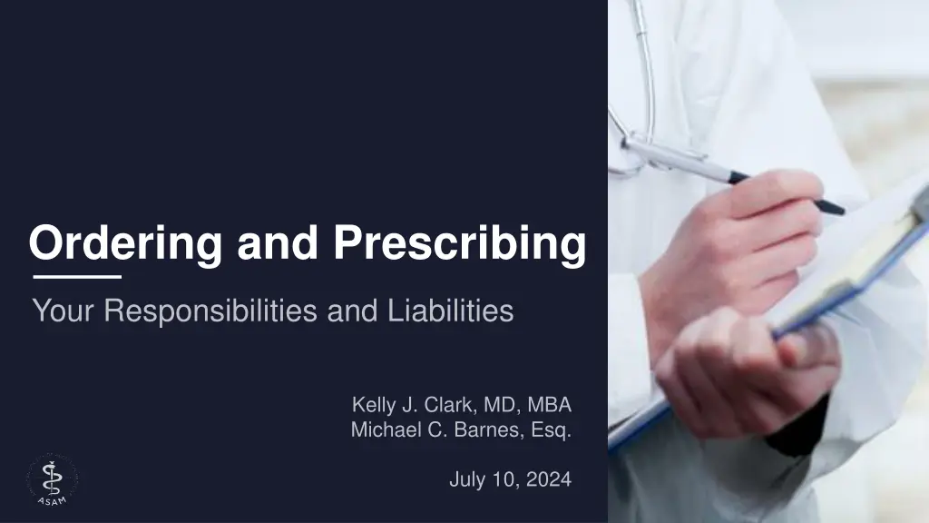 ordering and prescribing