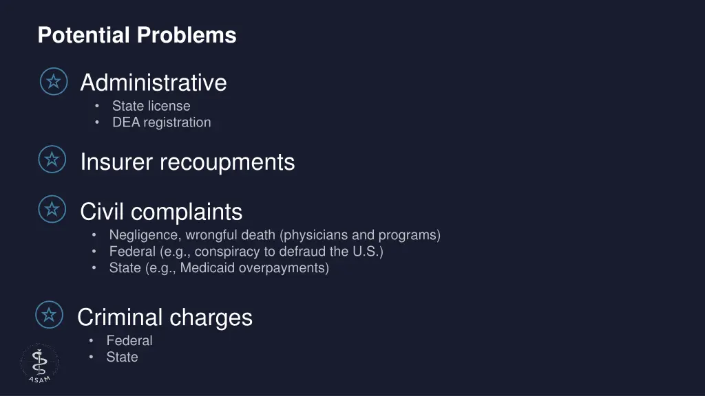 potential problems