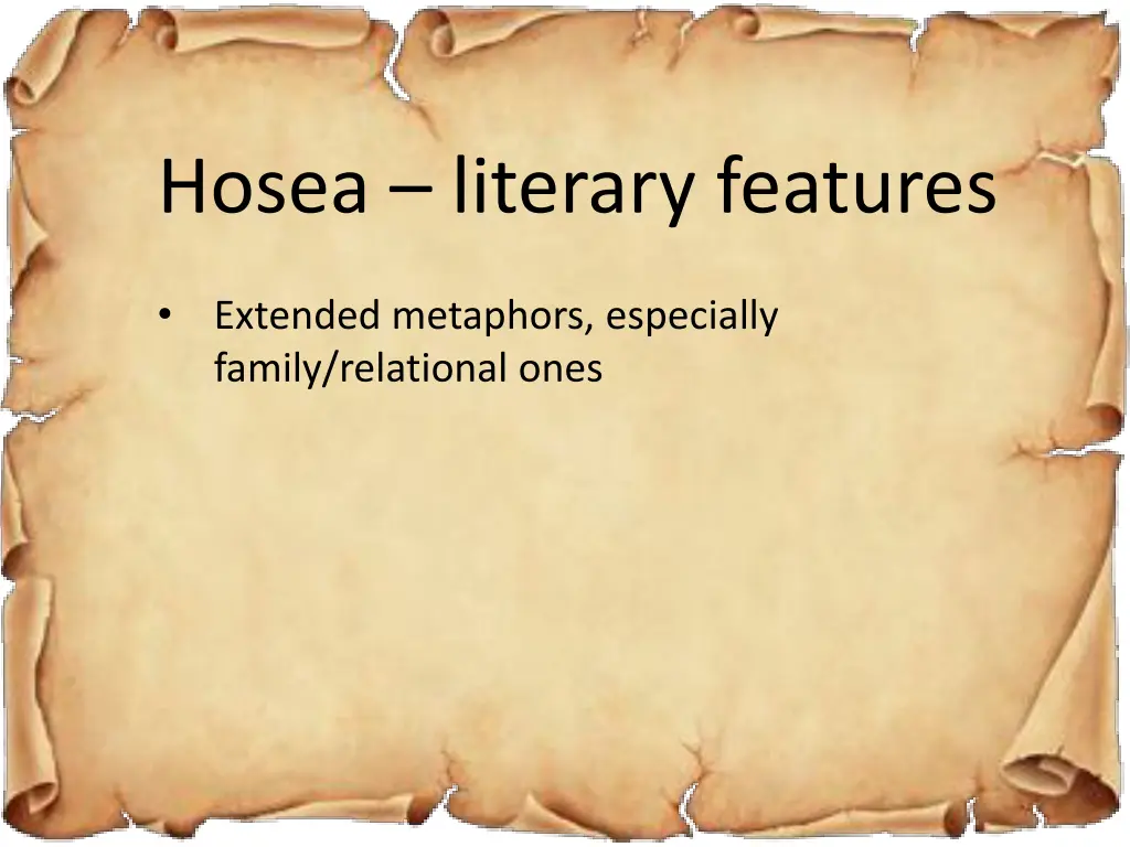 hosea literary features