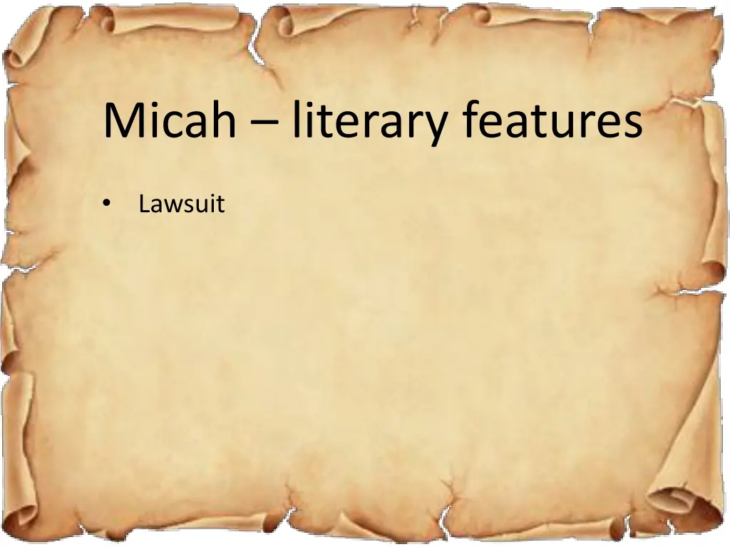 micah literary features