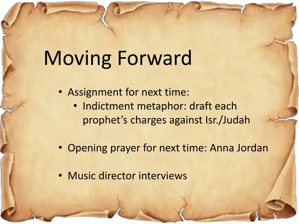 moving forward