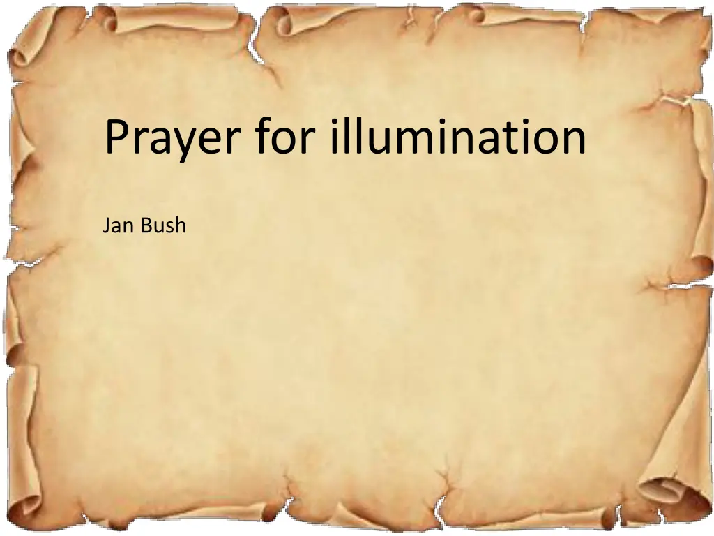 prayer for illumination