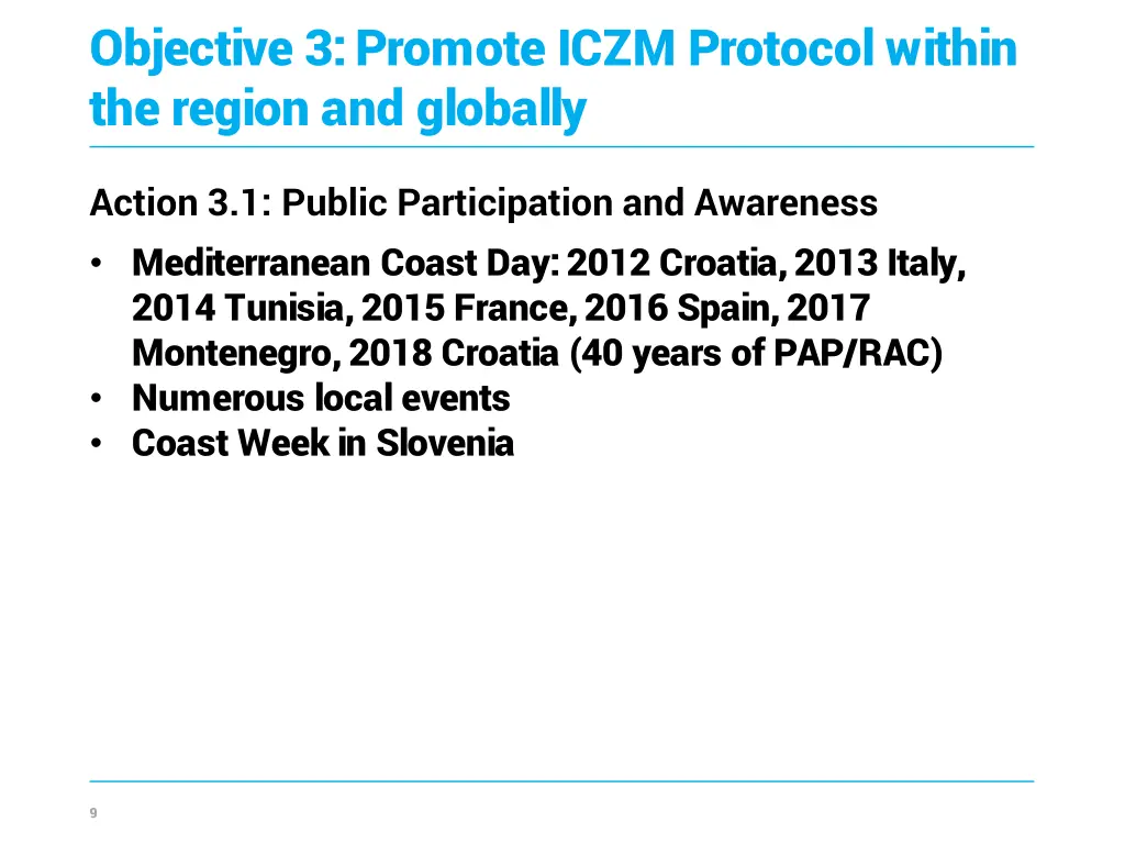 objective 3 promote iczm protocolwithin