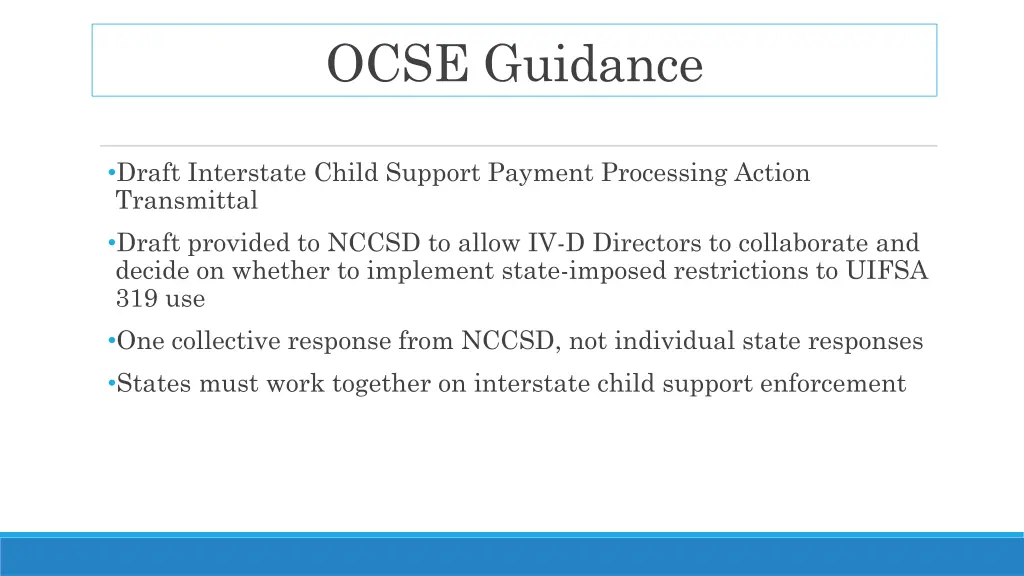 ocse guidance