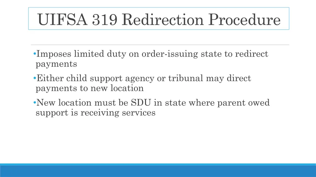 uifsa 319 redirection procedure