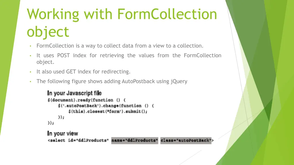 working with formcollection object formcollection