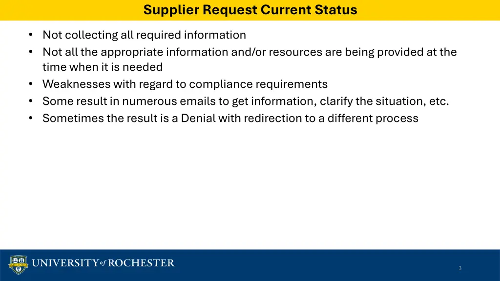 supplier request current status