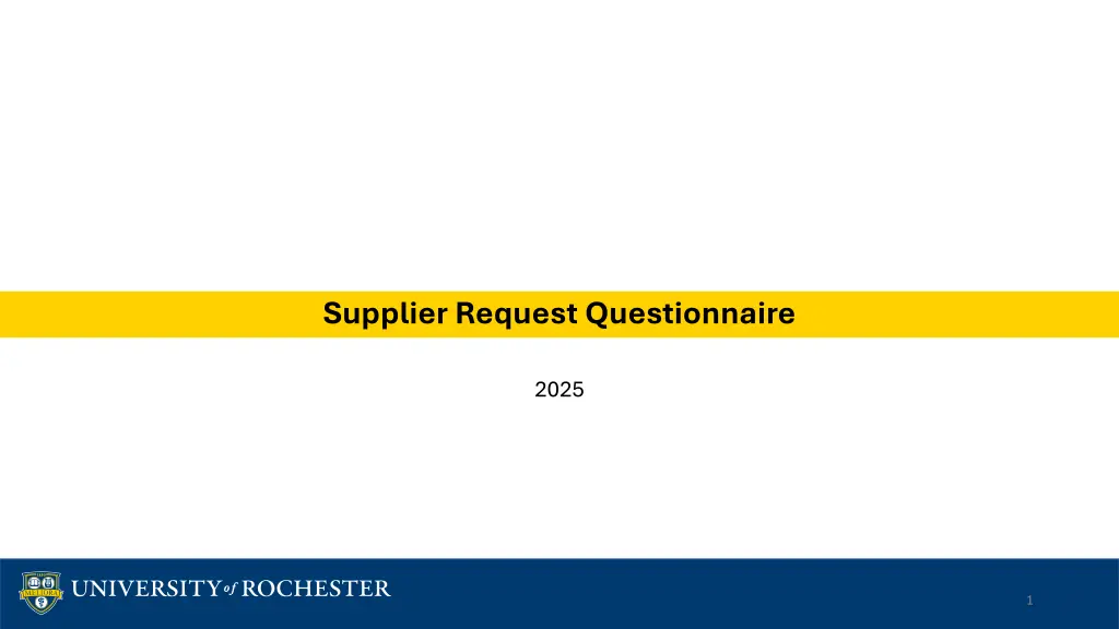 supplier request questionnaire